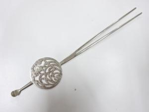 アンティーク　彫金　透かし　簪